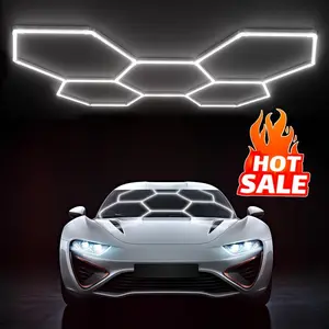 HYPERLITE 2025 New DIY Plug-in Hexagonal Ceiling Light, Honeycomb Ceiling Light, Ultra Bright , Hexagonal Garage Light suitable for garages, supermarkets, shopping malls, car shows, basements, ideal for Led Backlit Led Lighting，memorialday summervibes