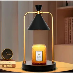 Candle Warmer Lamp with Timer Dimmer, Birthday Gifts for Women Mom,House Warming Gifts   Room Decor,Wax melt Warmer for Scented Wax Jar Candles,Black-Large