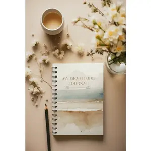 Gratitude Journal, Daily Diary, Notebook, Ruled Line, Stationery Gift, Writing Journal, Spiral Bound
