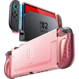 Dockable Clear Case for   2 2025,  Protective Cover with Quick-Release Joy-Con Design and TPU Grip Compatible with    2 7.9 Inch Console ()
