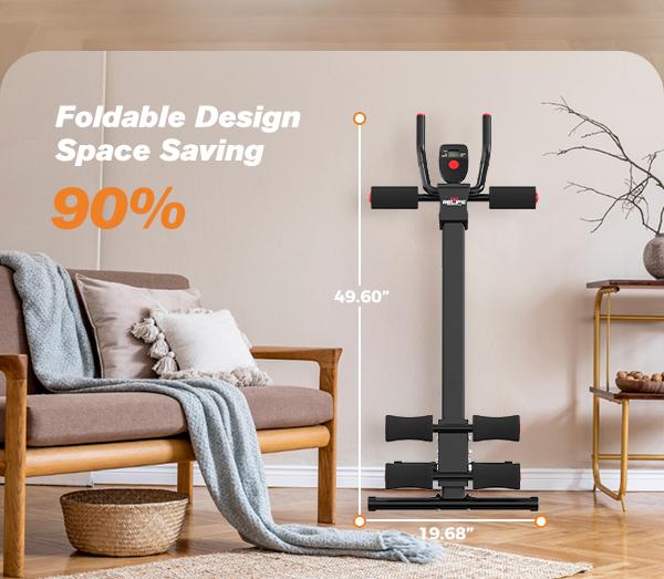 Relife Sports Ab Workout Equipment, Adjustable Abdominal Machine Full Body Workout for Home Gym, Strength Training Exercise Equipment Waist Trainer Suitable for Beginner