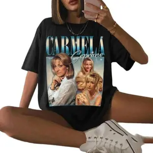 Vintage 90S Carmela Soprano Graphic Tee The Sopranos Tshirt For Fans Dr. Melfi Depression Quote Shirt Gangster Tony Sirico Duck Movie Fashion Piece