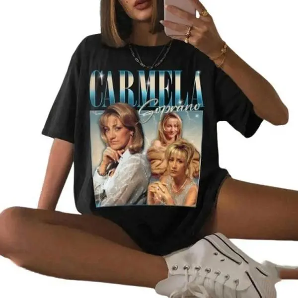 Vintage 90S Carmela Soprano Graphic Tee The Sopranos Tshirt For Fans Dr. Melfi Depression Quote Shirt Gangster Tony Sirico Duck Movie Fashion Piece