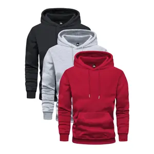 3 Pack Men's Spring & Fall Lightweight Regular Fit Long Sleeve Hoodie Solid Color Basic Style Casual Sports Outdoor Top with Hood for Husband or Boyfriend Golf Fishing Basketball Camping Gym Sports Running