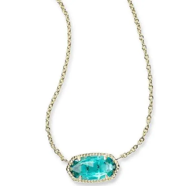 Kendra Scott Elisa Pendant Necklace In London Blue - 4217714622, Adults, 15 In