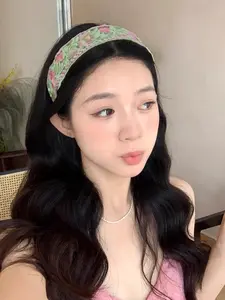 3 Pcs New Traditional Chinese Embroidered Hair Bands for Women, Ethnic Style Floral Trim Headbands, Summer Limited Edition Accessories