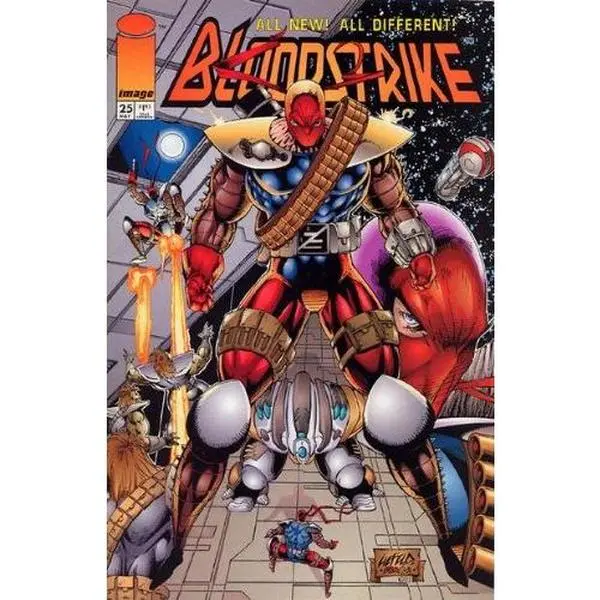 Used Bloodstrike #25 Superhero Comic Book - Image Comics, English Text, Action Storyline, Ex-Library, Collectible-Good, Used Copy, Soft Cover, Dust Jacket, 0.15 lbs