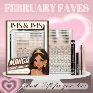 Spiky Flora Kit l JMS&JMS Manga Eyelash Cluster DIY Lash Extensions at Home Makeup Cosmetic with Natural Lash Look Feb Faves