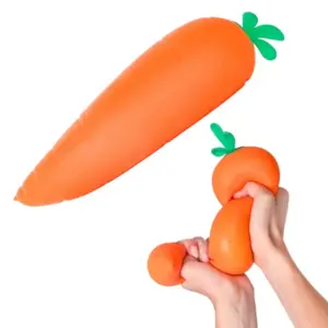 11.5-Inch Stress Relief Toy, Soft Carrot for Kids, Teens, Adults, Non-Toxic Material, Squishy, Stretchable, Twistable, Sensory Play
