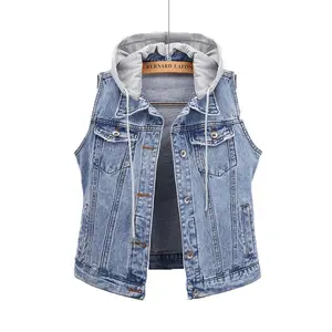 Oversized Loose Women’s Denim Vest Duster, Casual Stylish Everyday Wear Denim Jacket for Spring/Fall