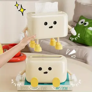1Pc Cute Cartoon Anthropomorphic Desktop Tissue Box - Stylish Decorative Tissue Holder for Living Room/Desk Home Users Household Tissue Container Bathroom Accessories