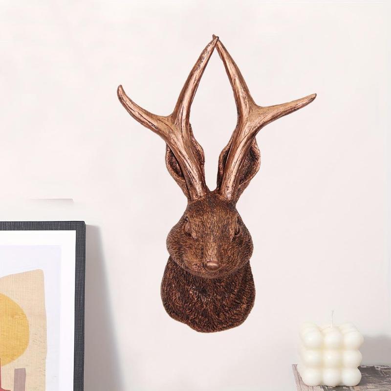 Animal Head Shaped Wall Hanging Ornament, 1 Count Modern Art Creative Animal Head Wall Art, Wall Decor for Home Living Room Bedroom Office