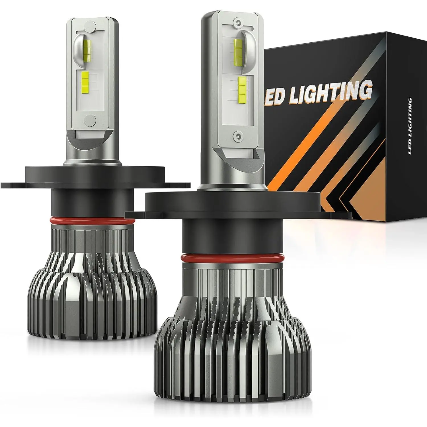 Nilight 9003/H4/HB2 LED Headlight Bulbs E20 Series 50W 10000LM 6000K IP67 | 2 BULBS, 50W Per Set, Aluminum Heatsink