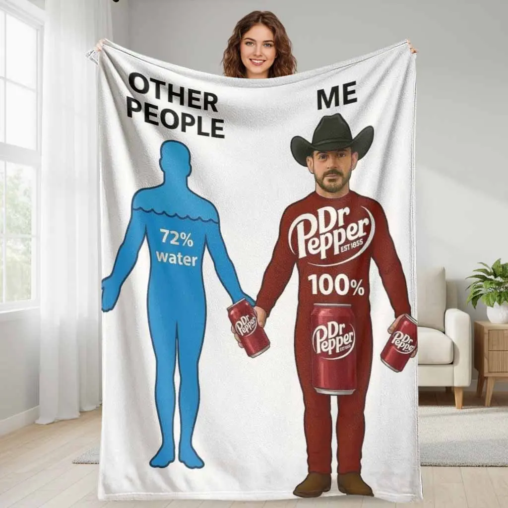 This DP Soda-themed flannel blanket features humorous quotes and is ultra-soft, comfortable, warm, and durable—making it perfect for living rooms, dorm rooms, apartments, movie nights, gifting, and everyday use.