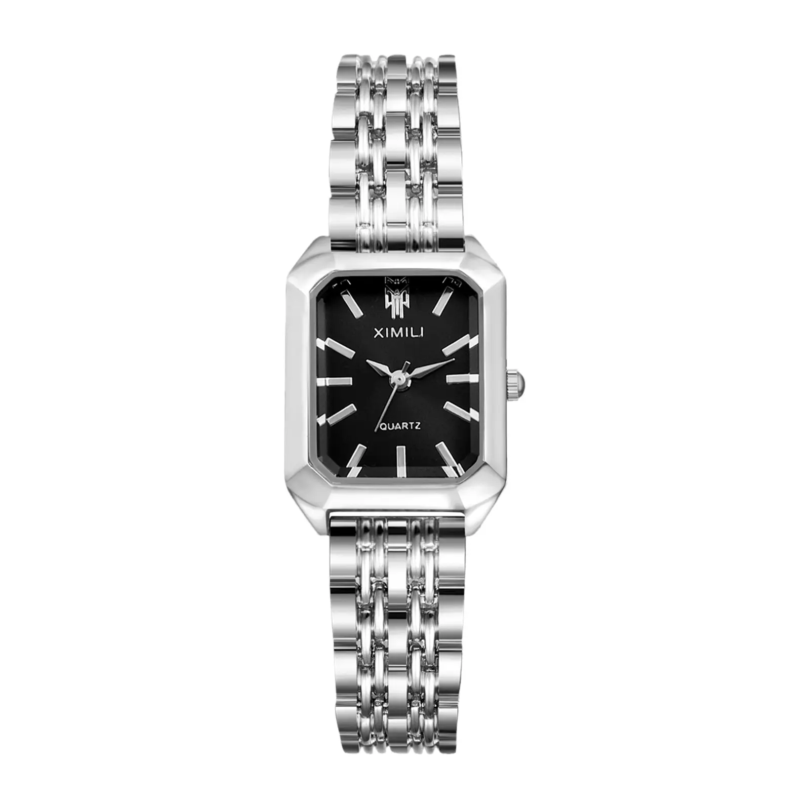OIDEA Women's Business Fashion Watch - 1.25x0.9in Square Dial Casual Trendy Analog Quartz Wristwatch, Detachable Silver Bracelet, Ideal for Christmas, Casual Trendy Wristwatch, Quartz Watch Set, Square Dial Wristwatch