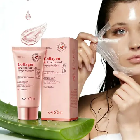 Collagen Overnight Face Mask - 2.64 fl oz Unisex Korean Skin Product for Repair, Firm & Hydrate, Moisture, Anti Wrinkle Results | Night Wrapping Moisturizer for Face Care Night Routine