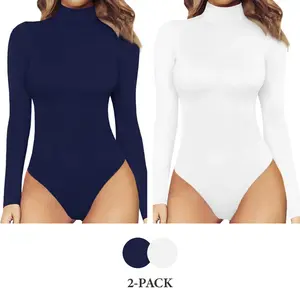 Mudere Women's Seamless Sculpt Long Sleeve Thong Comfortable Bodysuit Workout Shapewear Perfect for Fall and Winter Minimalist Longsleeves Womenswear Underwear Bodysuit for Tops and Underwear Lady Deals For You Days，Seamless Base Layer Undergarments