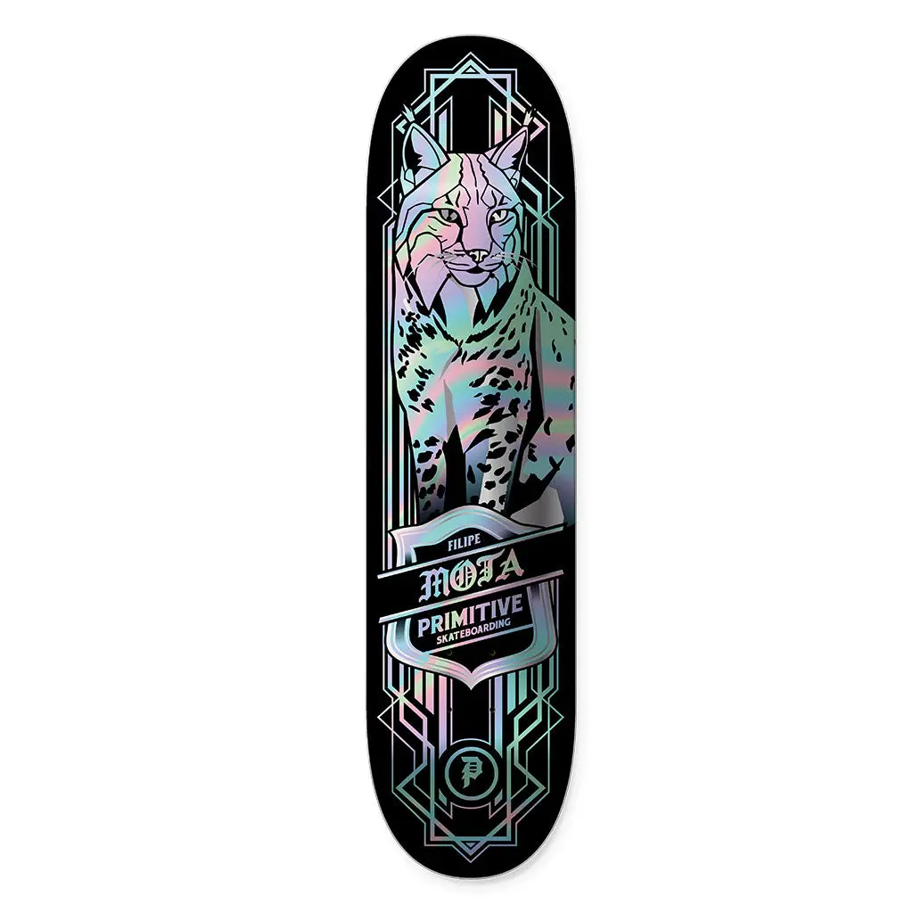 Primitive Skateboarding Mota Lynx Spectra Decks - 7.75”x31.05”, 8.0” & 8.25” Sizes, 14.18” Wheelbase, 7 Ply North American Hard Rock Maple, Direct Inks, 7.75” X 31.05”