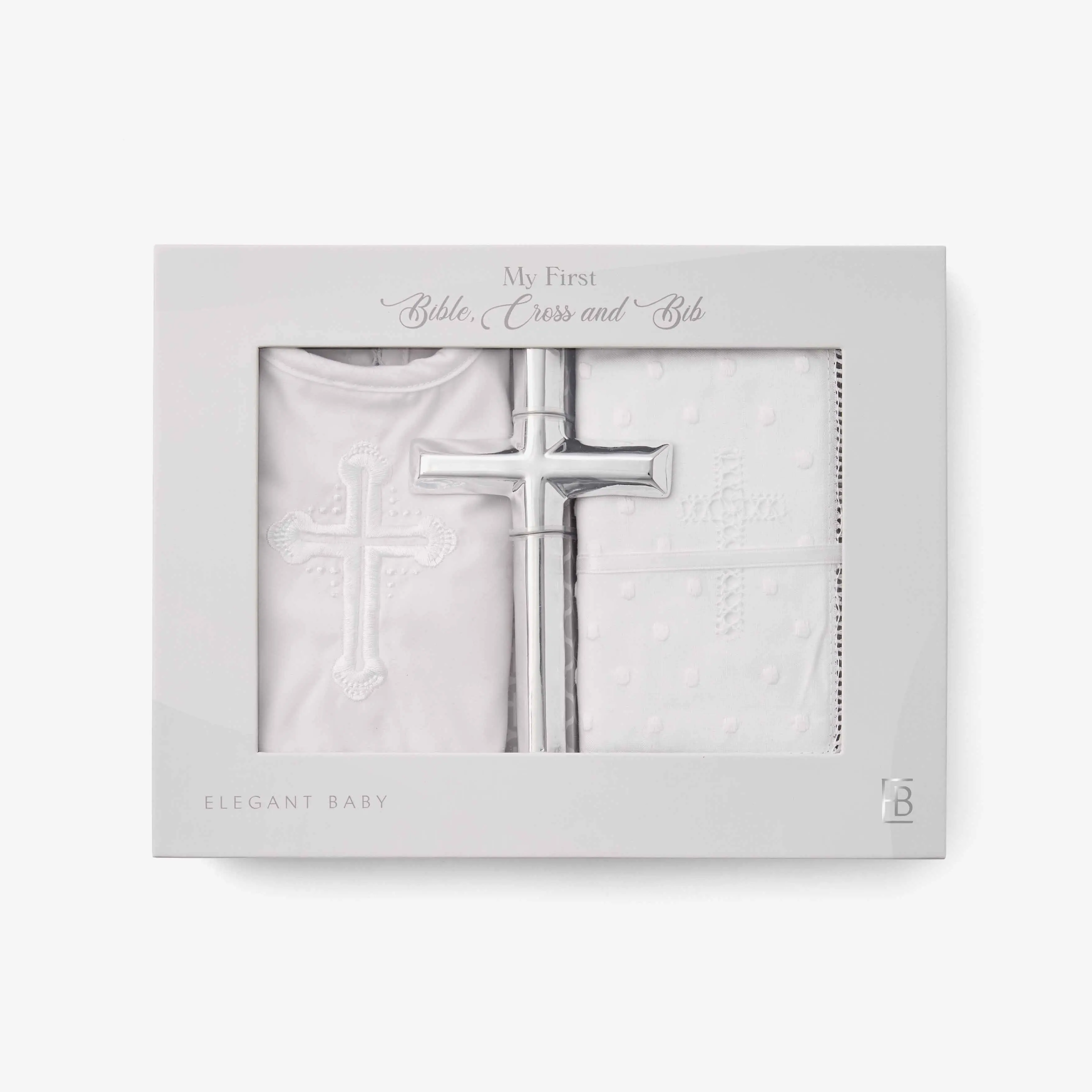 Boys' Bible, Cross, & Bib Christening Gift Set