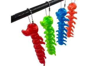 Keychain Caterpillar fidget, 3d print, stocking stuffer, flexi caterpillar, gift, cool caterpillar, flexi factory, school bag bling, ads