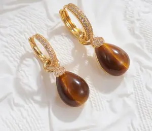 LisiZen Crystal Water Drop Earrings for Women 2025, Japanese Minimalist Chic, Elegant Geometric Sparkling Jewelry DZEH4533