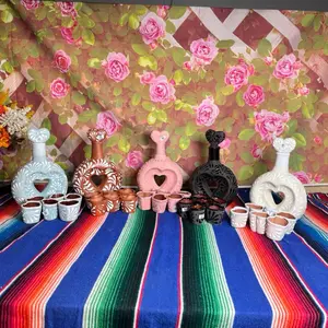 Tequilero corazón de barro con su 6 shots varios colores