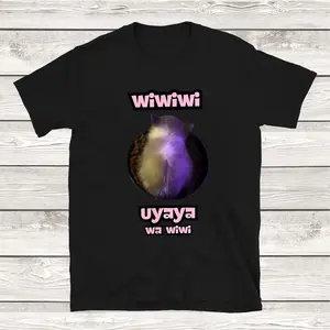 Wiwiwi Cat Meme T-Shirt, Unisex Casual Short Sleeve T-Shirt Soft Cotton