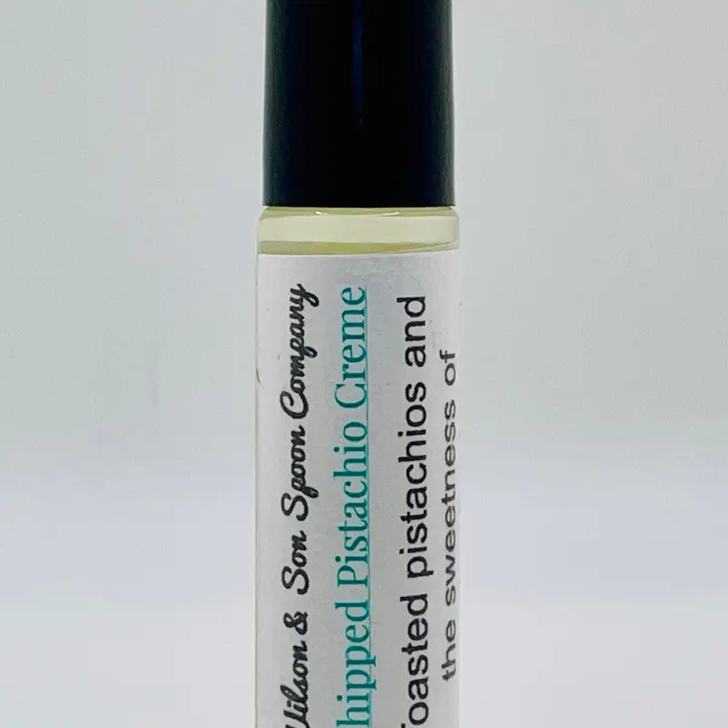Whipped Pistachio Cream Aroma Body Oil Roll-On - 10 ml Compact Travel-Size Bottle, Vegan, Natural Ingredients, Long-Lasting Scent, On-the-Go Use, Small Business Crafted Bath & Body Care