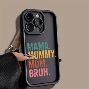 Text mama Phone cases Case Compatible with iPhone 17 Pro Max 16 16e 15 14 Plus 13 12 Mini 11 Air XR X XS Pattern TPU Lens Protection Durable Soft Cover Gift Protective Smartphone