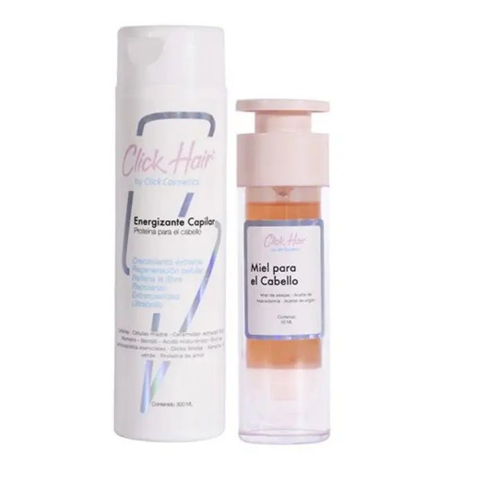Click Hair, Emergente Capilar + Miel Brillo Intenso