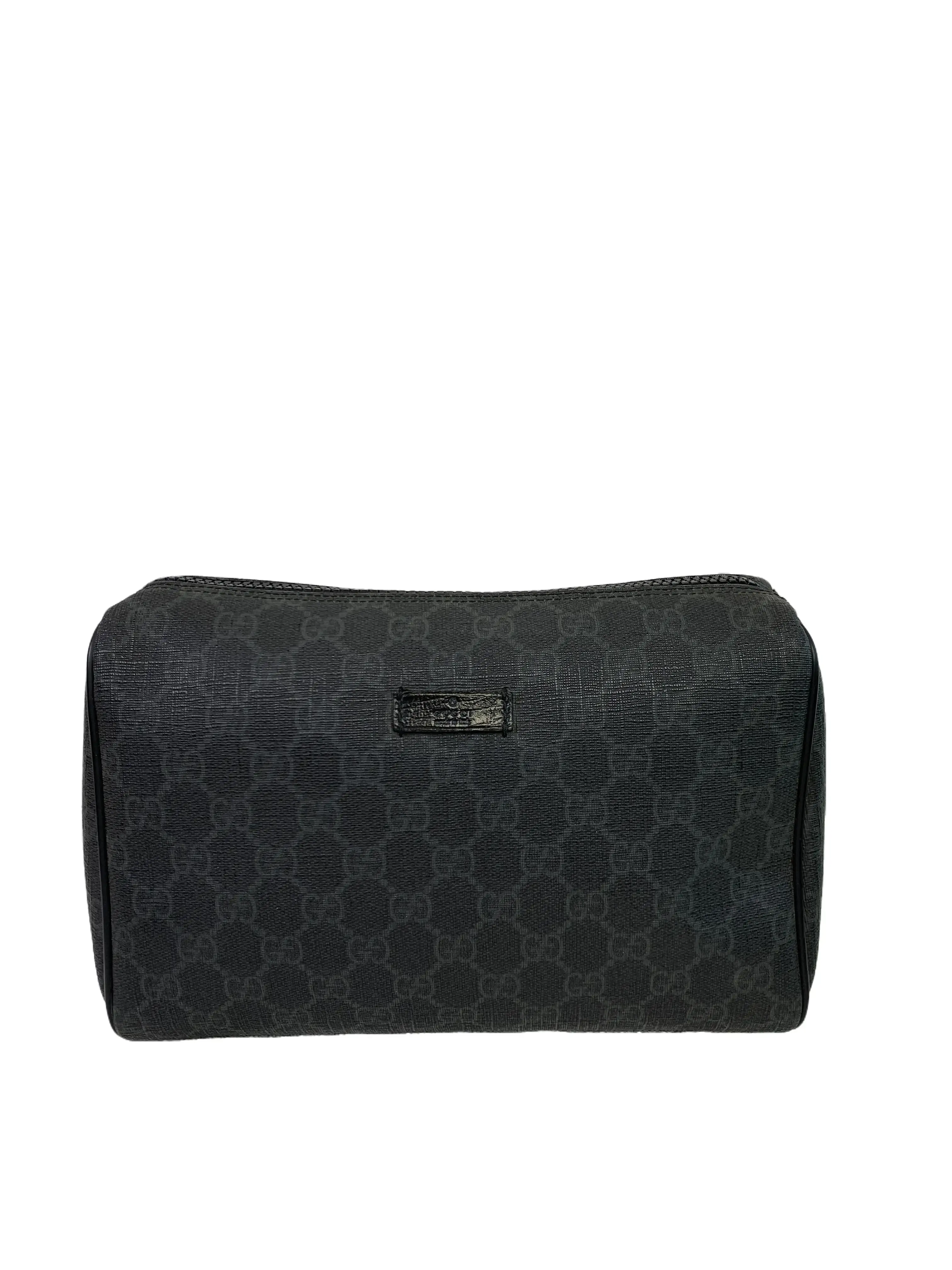 Pre-owned GUCCI Black GG Supreme Clutch Bag/WJ07619029/9029
