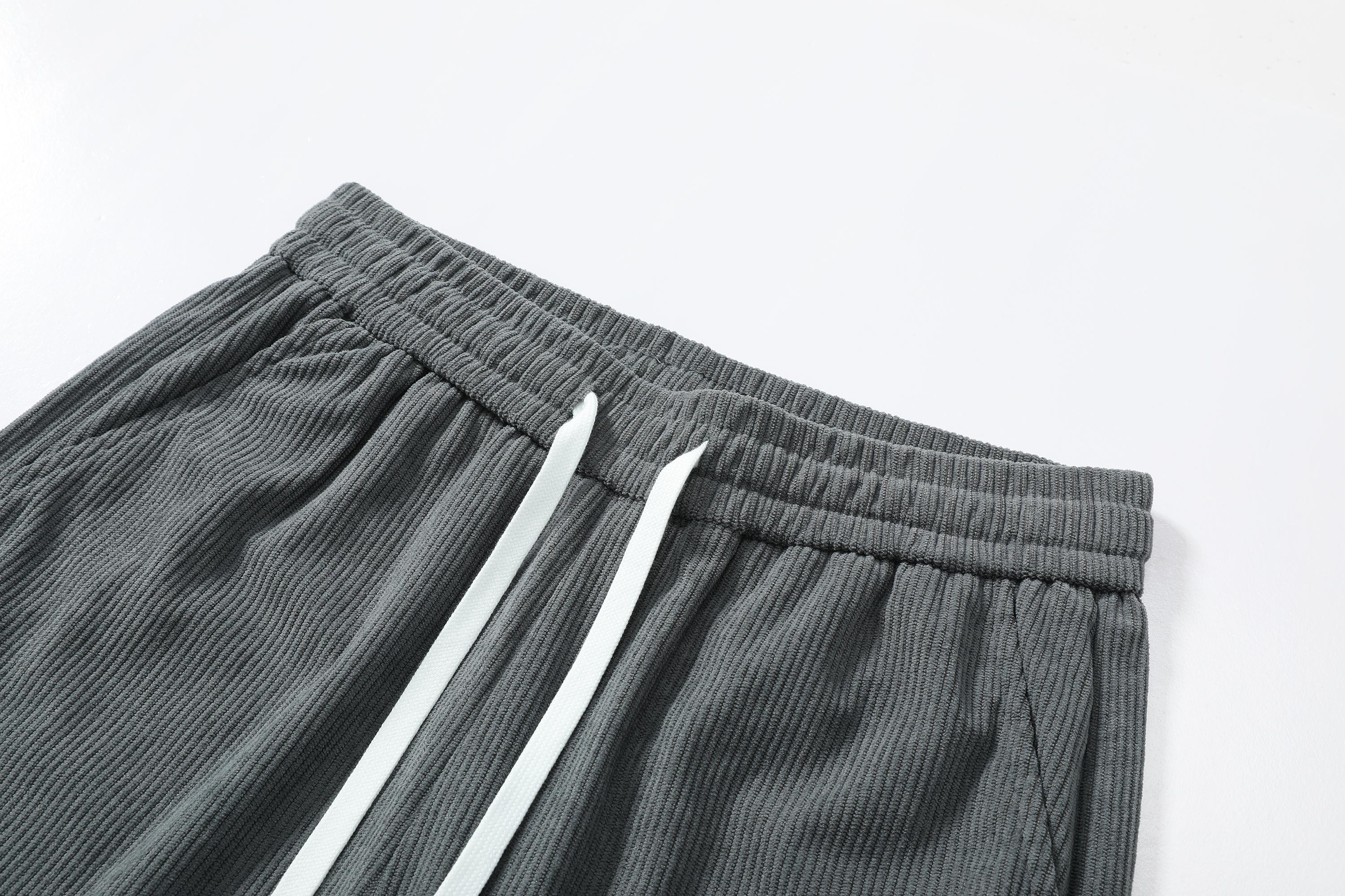 Men’s vintage corduroy casual pants, loose straight fit, breathable, spring/autumn style