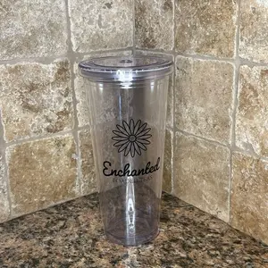 Enchanted Teas Clear Cup - 24 oz, Labeling on the Front - Mug, Drinkware