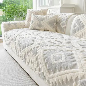 Lingfeng Plain Washable Sofa Slipcover, Non-Slip Sofa Protector, Soft Comfortable Couch Blanket or Pillowcase, Reusable Living Room Decor