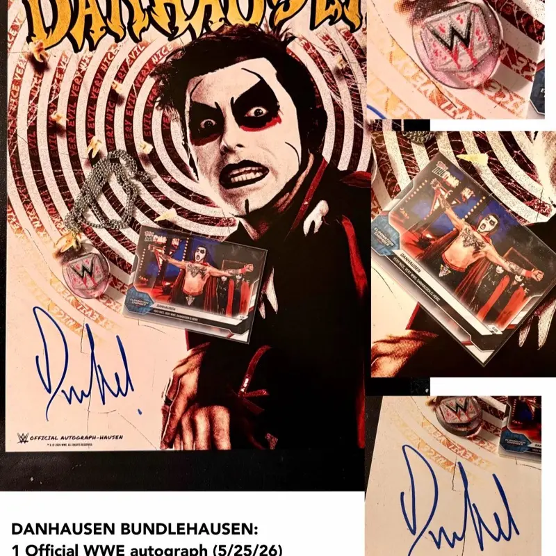 DANHAUSEN AUTOGRAPH, Necklace & Topps card