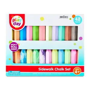 Play Day 48 Count Multicolor Sidewalk Chalk Set