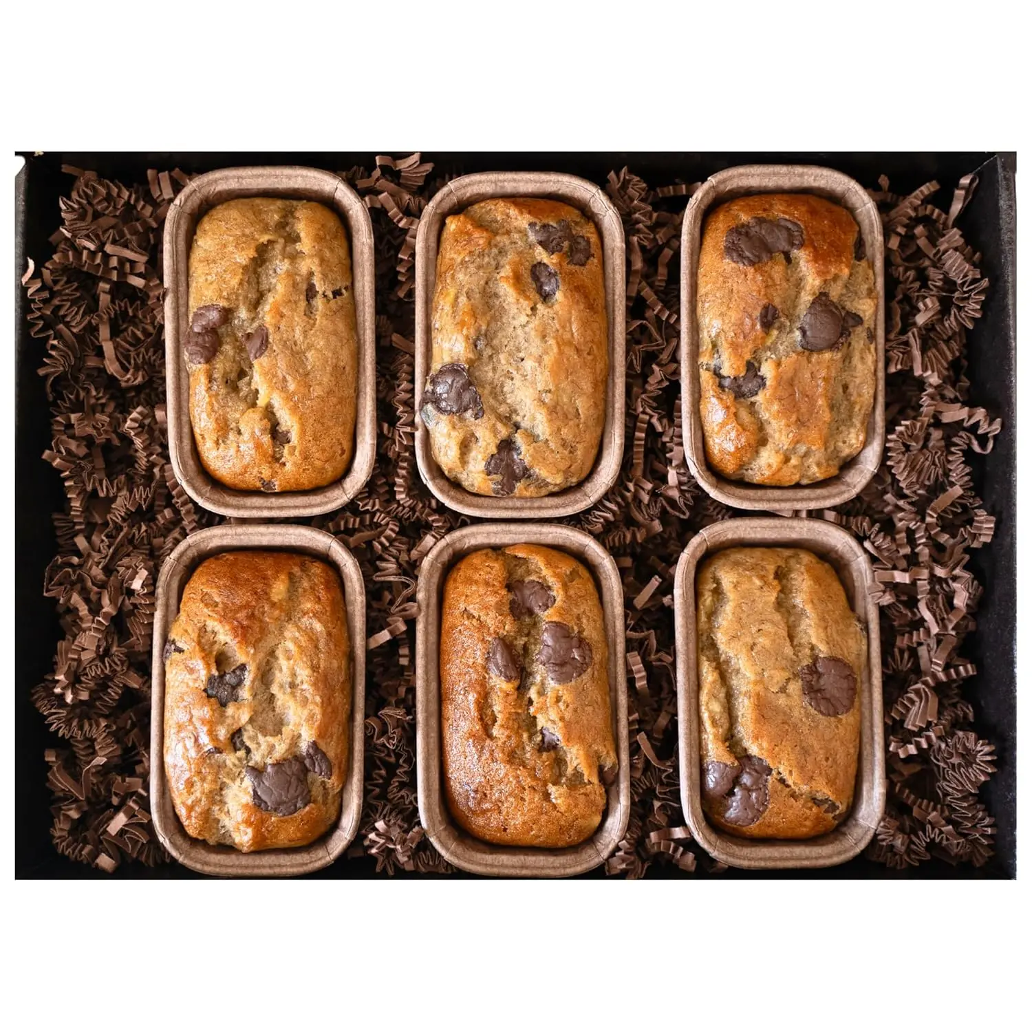 Gourmet Banana Bread by Sweetness Central, Baked Fresh for Each Order, Made with Belgian Chocolate Chips, The Perfect Valentines Day Gifts for Her, Individually Wrapped to Arrive Soft & Moist, 6 Pack