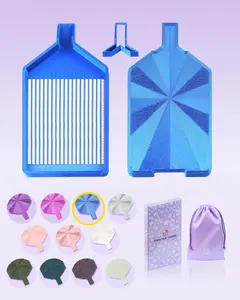 Silky Diamond Painting Tray with Lid, Diamond Painting Accessories, Diamond Art Tray with Prismatic Shine Lid, Diamond Art Accessories and Tools for Diamond Painting Beads, Silky Sapphire