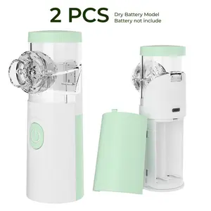 2PCS portable handheld nebulizer, mesh separator with accessories (for adults and children), home handheld electric nebulizer (with USB power cord), facial hydration