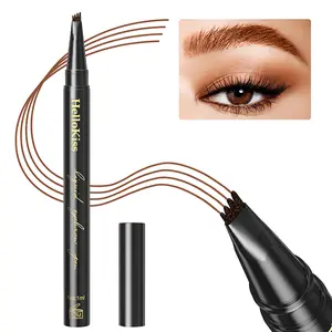 Comfort Liquid Eyebrow Pen with 4-Fort Tip, Smudge-Proof & Natural-Looking, Long-Lasting Brown Brow Pencil for Everyday Makeup & Professional Grooming