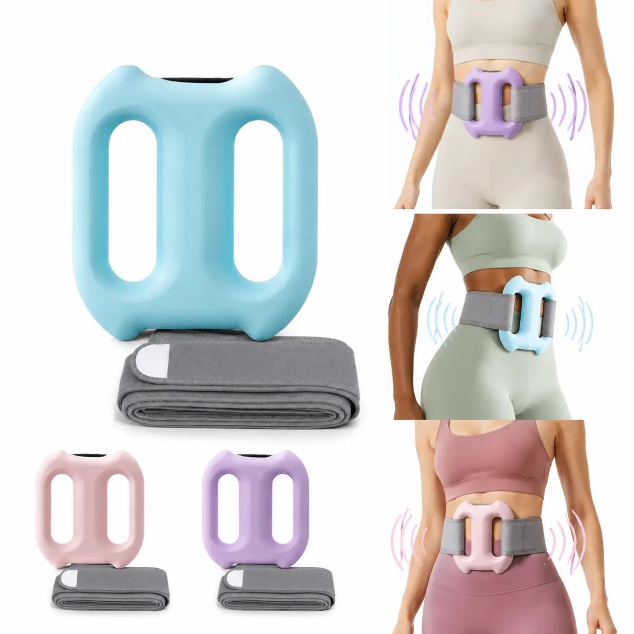 Pink Cordless Deep Tissue Percussion Massage Gun - Electric Dual-Ring Vibratory Back Massager, 3 Modes, 5 Intensity Levels, Belt-Included Handheld Full-Body Relaxation Device