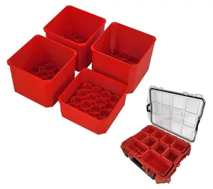 Milwaukee Jobsite Organizer Compatible 18650 CR123 Lithium Battery Insert Bin