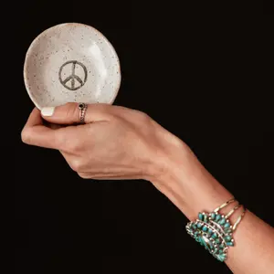 Peace Sign Jewelry Dish