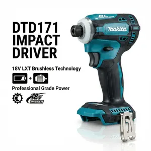 Makita DTD171 Brushless Impact Drill Kit With Battery And Charger For Construction Fastening Tasks power  torque brushless impact wrench powertools wood plastic durable tool repair