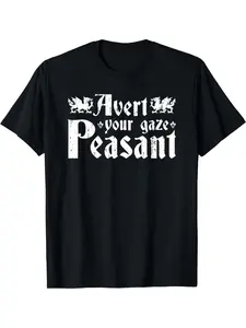 Mens Medieval Peasant Shirt - Renaissance Fair Costume, Vintage Gothic Everyday Shirt - Breathable Crew Neck Tee for Renaissance Fairs, Themed Parties & Cosplay Events - Machine Washable  Clothing, Historical Fashion, Comfortable Fit