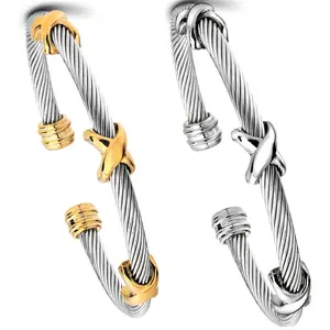 Adjustable Twist Cable Bracelet | Gold or Silver - Stainless Steel