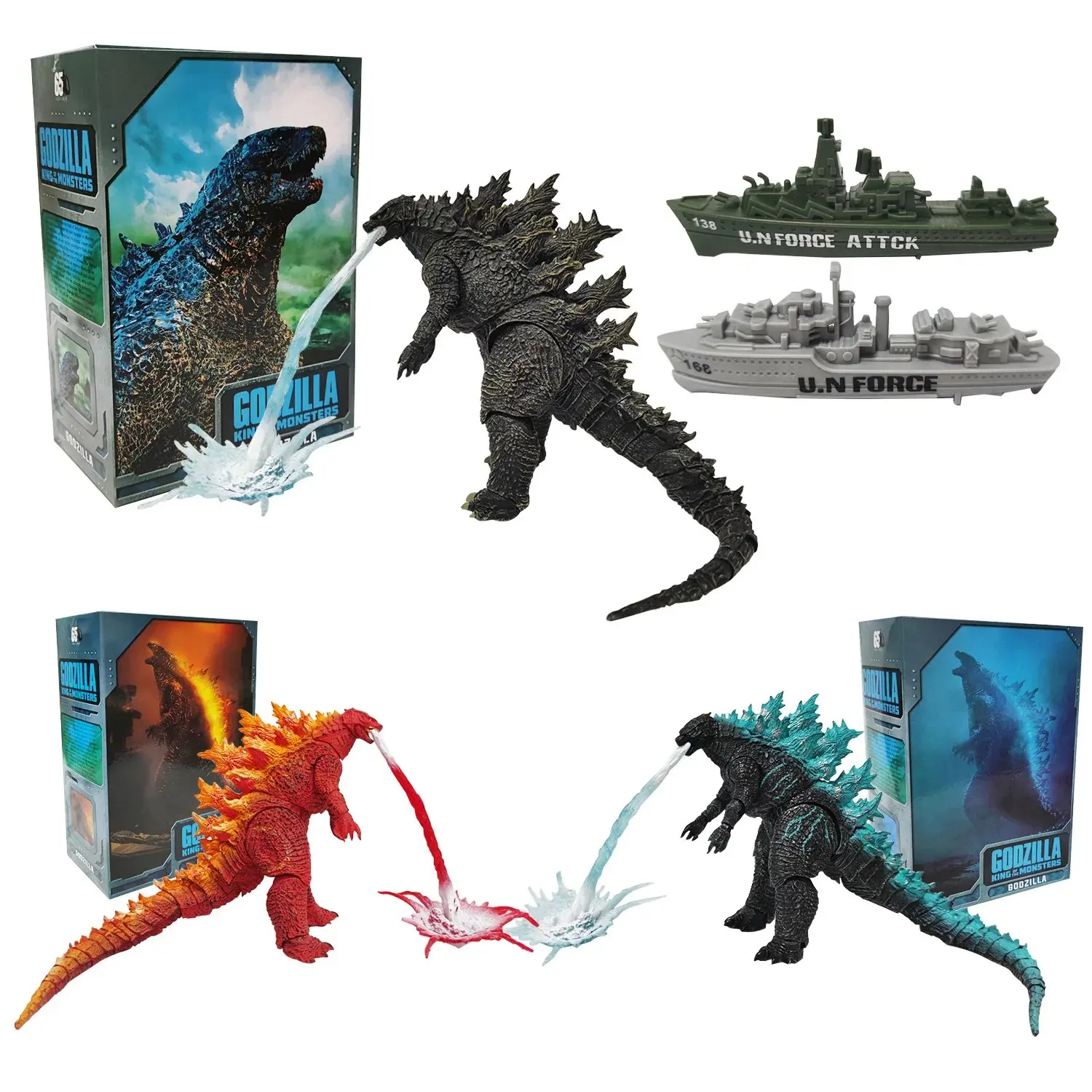 Godzilla 16cm Action Figure 4 Style Color Doll Anime Movie Periphery Fight Atomic Breath Cool Model Desktop Ornaments Toys Gifts