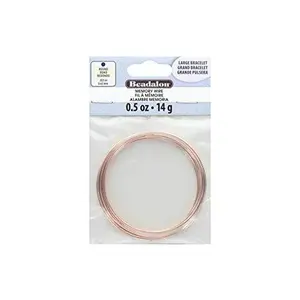 Beadalon Plated Memory Wire, Rose Gold