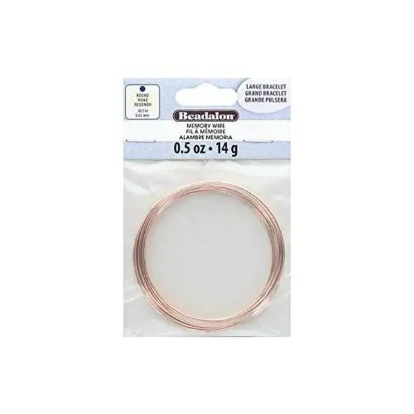 Beadalon Plated Memory Wire, Rose Gold