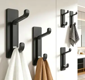 6KG Heavy Duty Self-Adhesive Wall Hooks – No Drill, No Nails, Perfect for Bathroom, Kitchen, and Home Storage